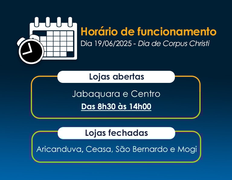 HORÁRIO DE FUNCIONAMENTO