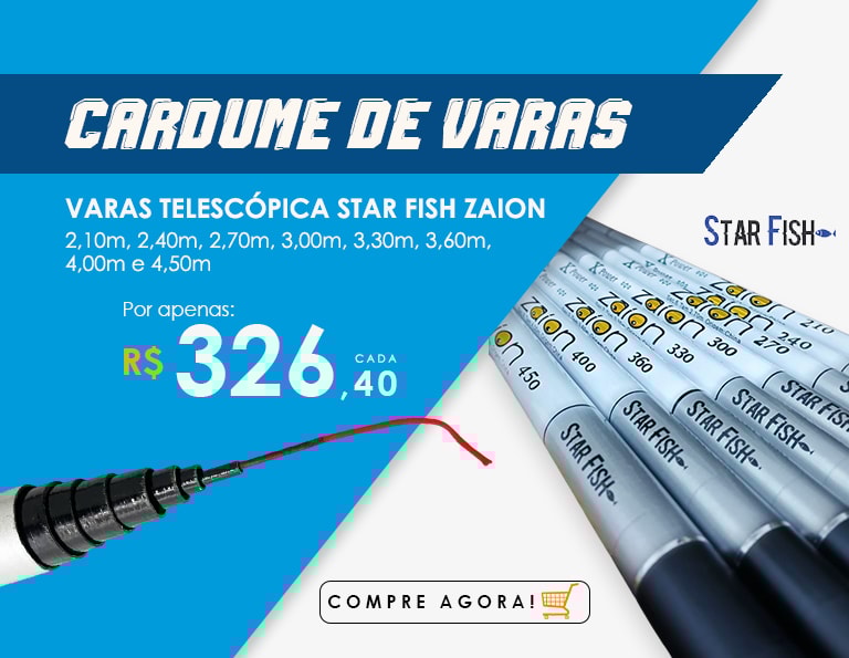 Cardume de Vara Telescópica Star Fish Lisa Zaion