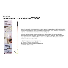 Antena P/ Vara Telescópica Celta CT 3000