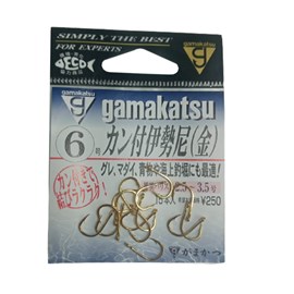 Anzol Gamakatsu Iseama Gold (Nº6) C/ 15 Unidades