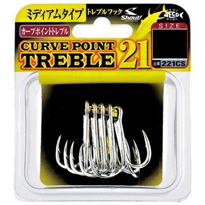 Anzol Garateia Shout Curve Point Treble 21 Nº1/0 6Uni