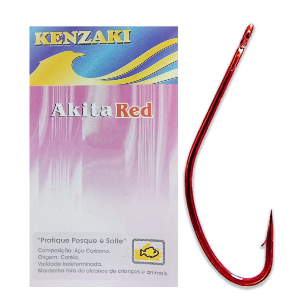 あかさ！！ Anzol Kenzaki Akita Red 7 C/ 20 Unidades - Sugoi Big Fish