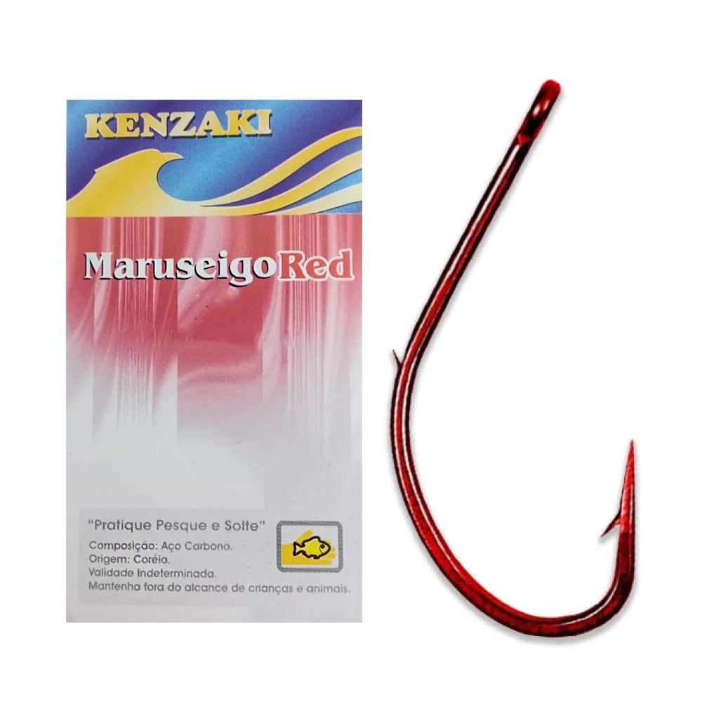 Anzol Kenzaki Maruseigo Red 16 C/ 10 Unidades - Sugoi Big Fish