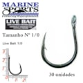 ANZOL MARINE SPORTS LIVE BAIT - BLACK NICKEL - SUPORTE HOOK