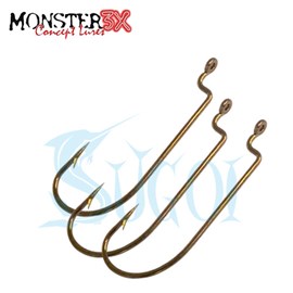 Anzol Monster 3X OFFSET - Worm - 3/0 - 3 unidades