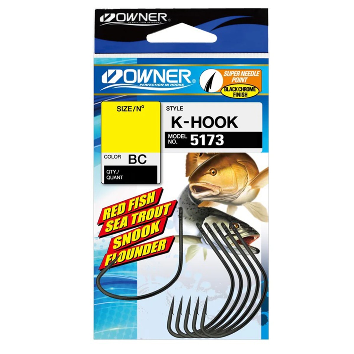 Anzol Owner - K-Hook 5173-121 - Nº2/0 C/6un - Sugoi Big Fish