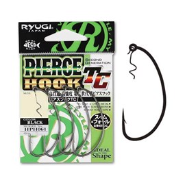 Anzol Ryugi Pierce Hook Black HPH061 1/0 C/ 5 Unidades