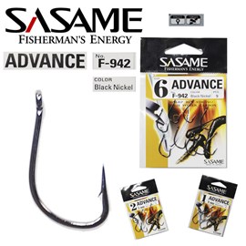 Anzol Sasame Advance F-942 Black Nickel 9unid