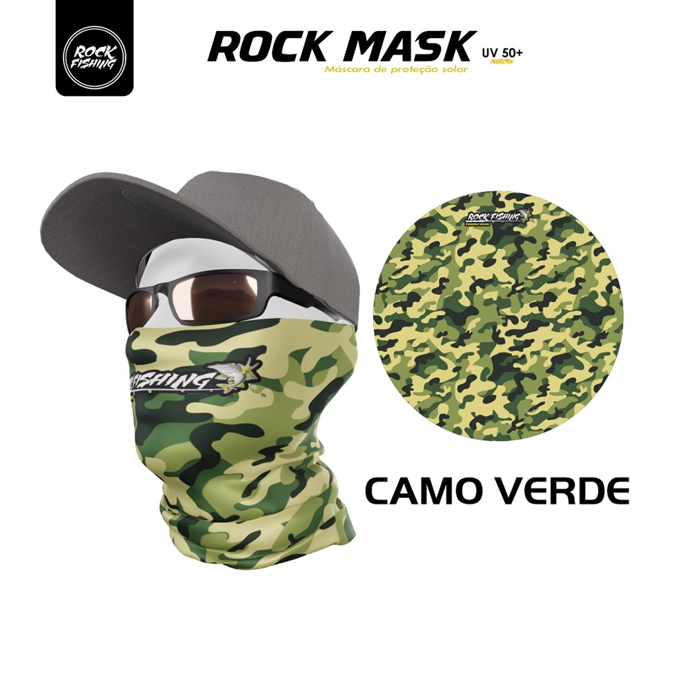 Bandana/Máscara Rock Fishing Camuflado verde