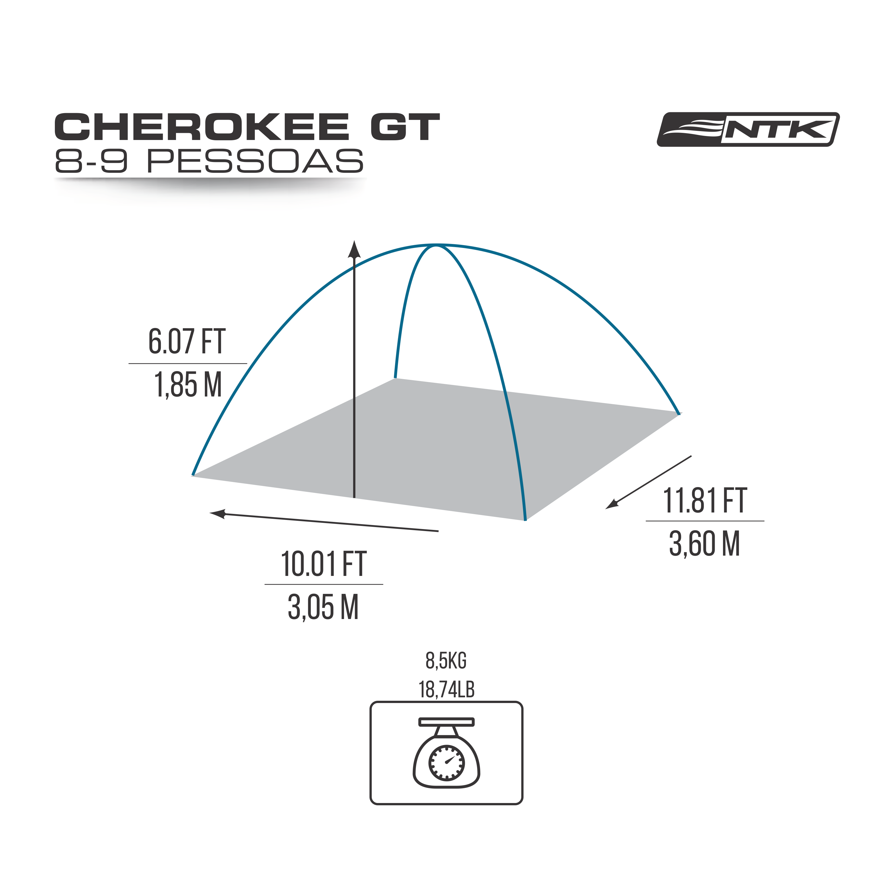 Barraca Nautika Cherokee 8 / 9 Pessoas - Sugoi Big Fish