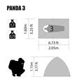 Barraca Nautika Panda P/ 3 Pessoas