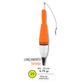 Boia Barão Arremesso N°22 22cm 75g - Laranja/Branco