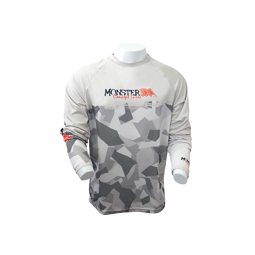 Camisa Monster 3X Combat Fish Cinza (Grey)