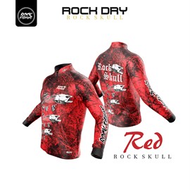 Camisa Rock Fishing Dry 50UV Skull Red