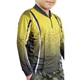 Camiseta MTK Atack C/ Ziper Infantil Amarelo