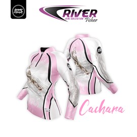 Camiseta Rock Fishing Feminino Dry River Cachara Rosa