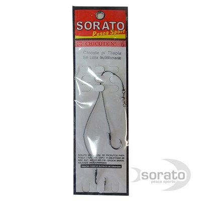Chicote Sorato Tilapia - 56 - Chinu - Multifilamento - com 2 anzóis - N- 05 - c/1 un