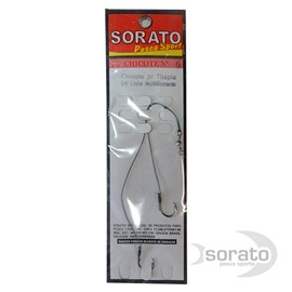 Chicote Sorato Tilapia - 58 - Chinu - Multifilamento - com 2 anzóis - N- 07 - c/1 un