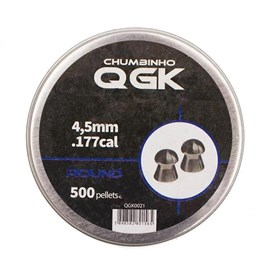 Chumbinho Air Soft QGK Round 4,5mm C/ 500 Unidades