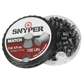 Chumbinho Snyper Match 5,5mm C/ 100 Unidades