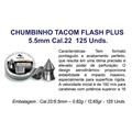 Chumbinho Tacom Flash Plus 5,5mm C/125un