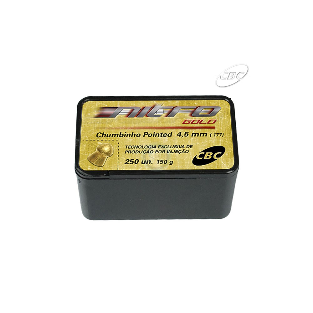Chumbo CBC® Nitro Gold - Pointed 4,5mm (250 un.)