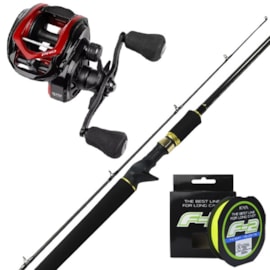 Conjunto: Vara Fleming Skywalker e Carretilha MS Titan Pro BG 12000 SHIL + Brinde (Esquerda) Conjunto: Vara Fleming Skywalker e Carretilha MS Titan Pro BG 12000 SHIL + Brinde (Esquerda)