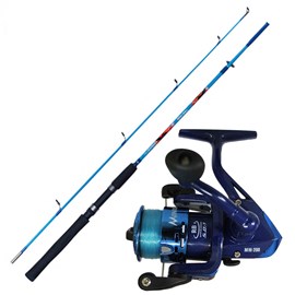 Conjunto Vara Plusfish Minimal 1,37m + Molinete Minimal 200 (Azul)