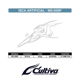 Isca Cultiva Mira Shad MS-50SP – Cor 49