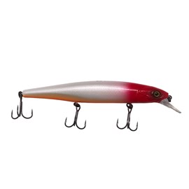 Isca Jackall MagSquad 128 12,8cm 19,2g – Meia Água – Cor Red Head Pearl Orangebelly