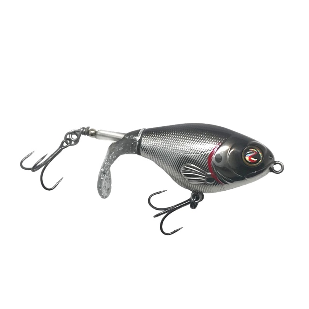 Isca River2Sea Whopper Plopper 7,5cm 16,5g - Cor 44 Chrome Black