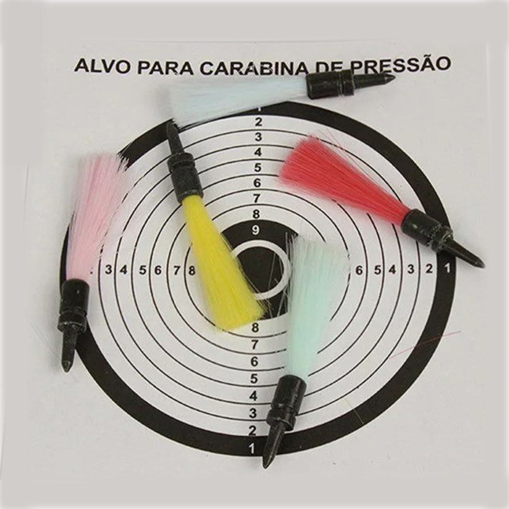 Kit BVN 5 Alvos e 5 Setas 6,0mm - Preto