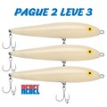 Kit de 3 Iscas Rebel Jumpin' Minnow T20 Osso (11,4cm) 23g