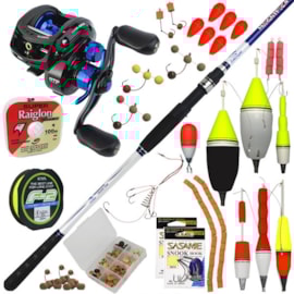 Kit Sugoi Pesqueiro I - Vara Tacom Magnifica 2,40m e Carretilha Saga 4000 Kit Sugoi Pesqueiro I - Vara Tacom Magnifica 2,40m e Carretilha Saga 4000