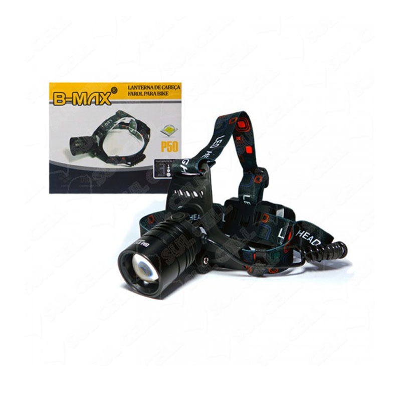 Lanterna de Cabeça B-MAX BM-810 Farol Bike Led Recarregável