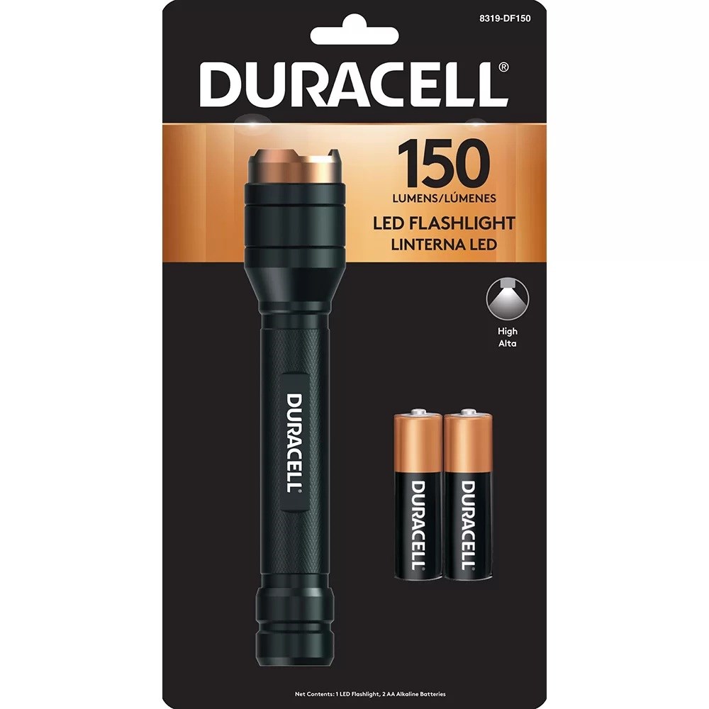 Lanterna Duracell Flashlight 150Lúmens C/Pilha 8319
