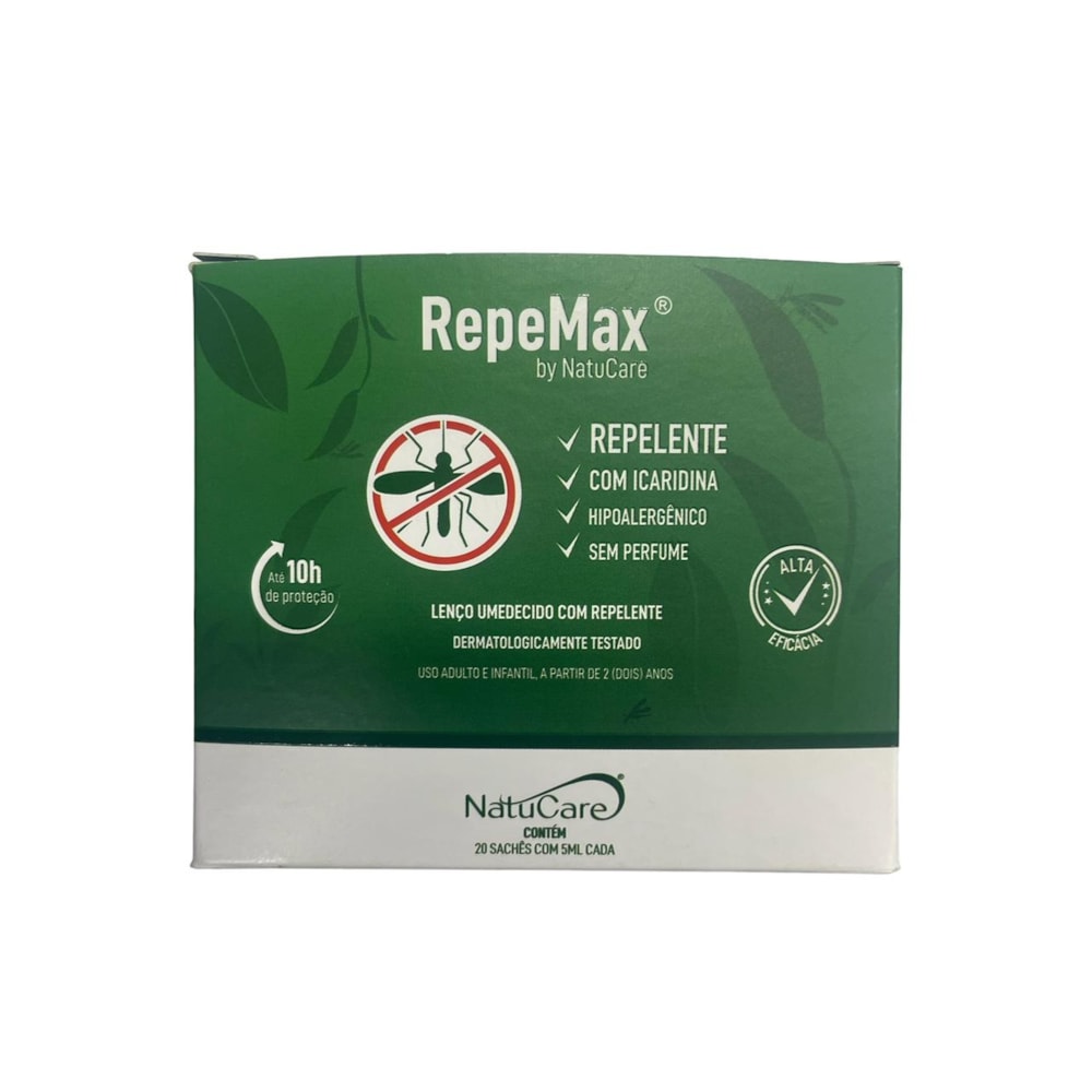 Lenço Umedecido C/ Repelente Natucare Repemax C/ 1 unidade