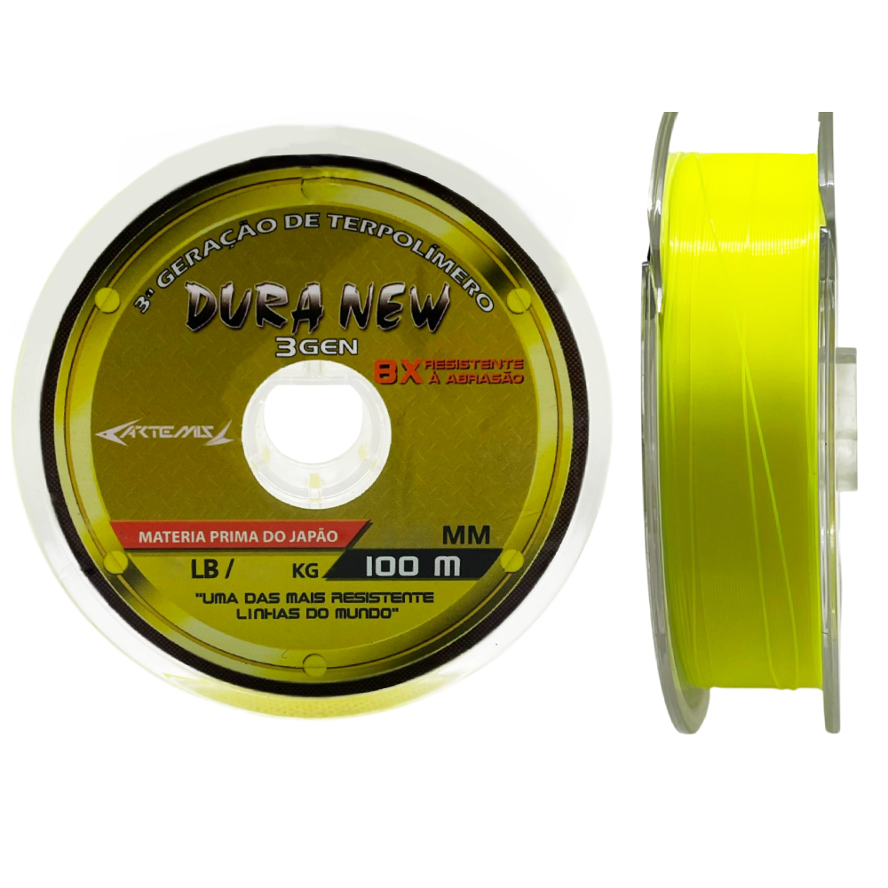 Linha Artemis Dura New 0,50mm 100m - Amarelo - Sugoi Big Fish