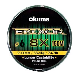 Linha Okuma Epixor 8X 3 0,41mm 150m