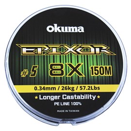 Linha Okuma Epixor 8X 5 0,34mm 150m