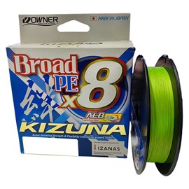 Linha Owner Broad KIZUNA 8X Chartreuse PE1.5 20lb C/135m
