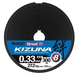 Linha Owner Broad KIZUNA 8X Multicolor PE 5.0 60lb C/300m