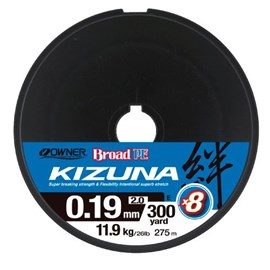 Linha Owner Broad KIZUNA 8X PE 2.0 26lb Verde Musgo C/275m