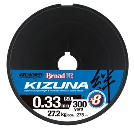 Linha Owner Broad KIZUNA 8X PE 5.0 60lb Verde Musgo C/275m