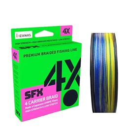 Linha Sufix SFX Braid 4X Multi PE1.5 (0,205mm) 25lb  300m – Mult Color