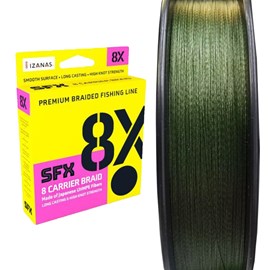 Linha Sufix SFX Braid 8X PE 1.2(0,185mm) 28,6lb 270m - Verde
