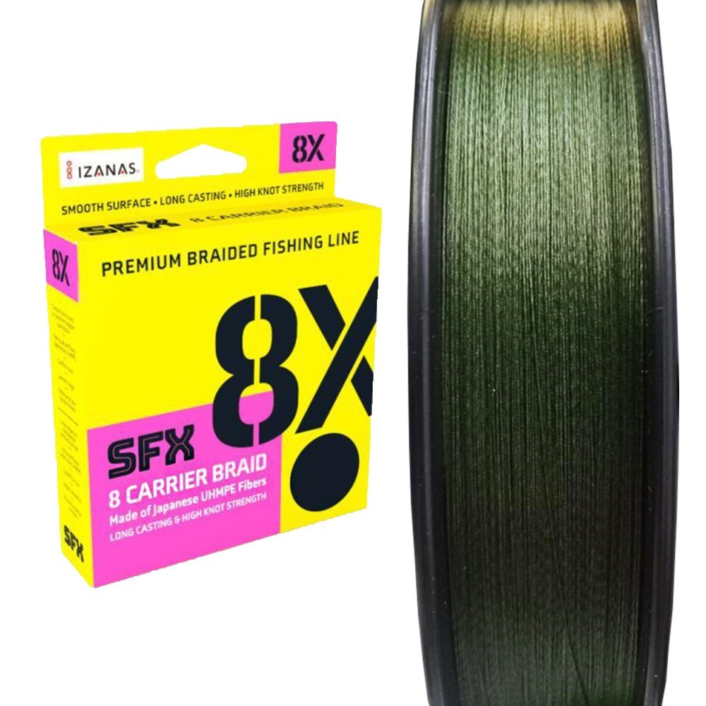 Linha Sufix SFX Braid 8X PE 3.0(0,285mm) 49,06lb 270m - Verde