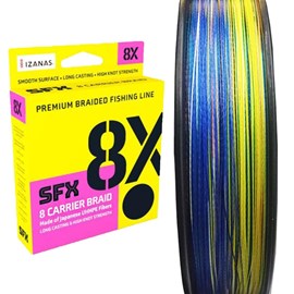 Linha Sufix SFX Braid 8X PE 5.0(0,370mm) 88,66lb 300m – Mult Color