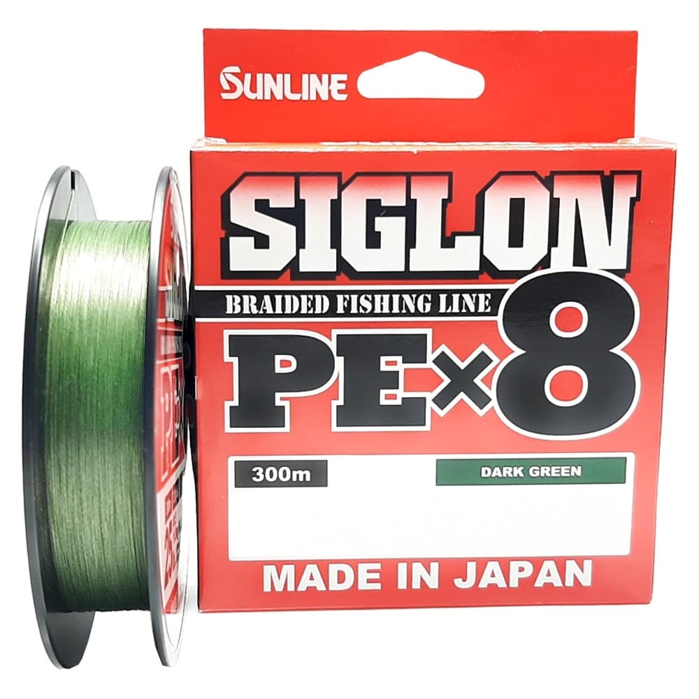 Linha Sunline Siglon X8 #2 0,242mm 35lb 300m Dark Green