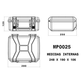 Maleta Patola MP-0025-LJ PP 28x25 (Laranja)